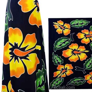 rayon batik sarongs handpainting flower sun rise summer made in bali